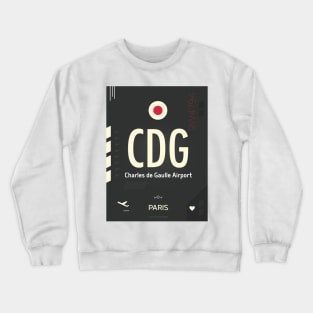 CDG Charles de Gaulle Airport Crewneck Sweatshirt